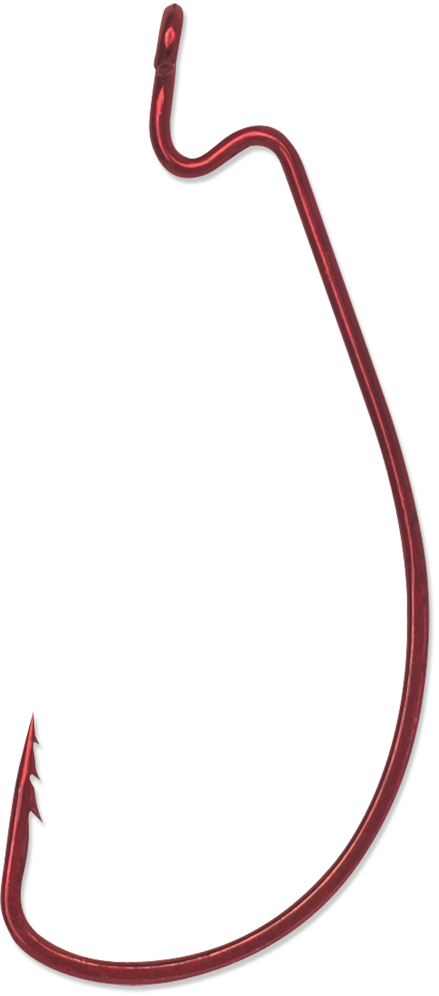 VMC 7316 Wide Gap Worm Hook #3/0 - Tin Red (25 Pack) - Precision