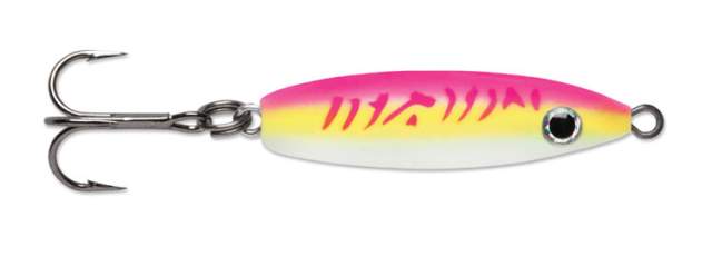 VMC Rattle Spoon 3/8 oz. - Glow Pink Fire UV - Precision Fishing