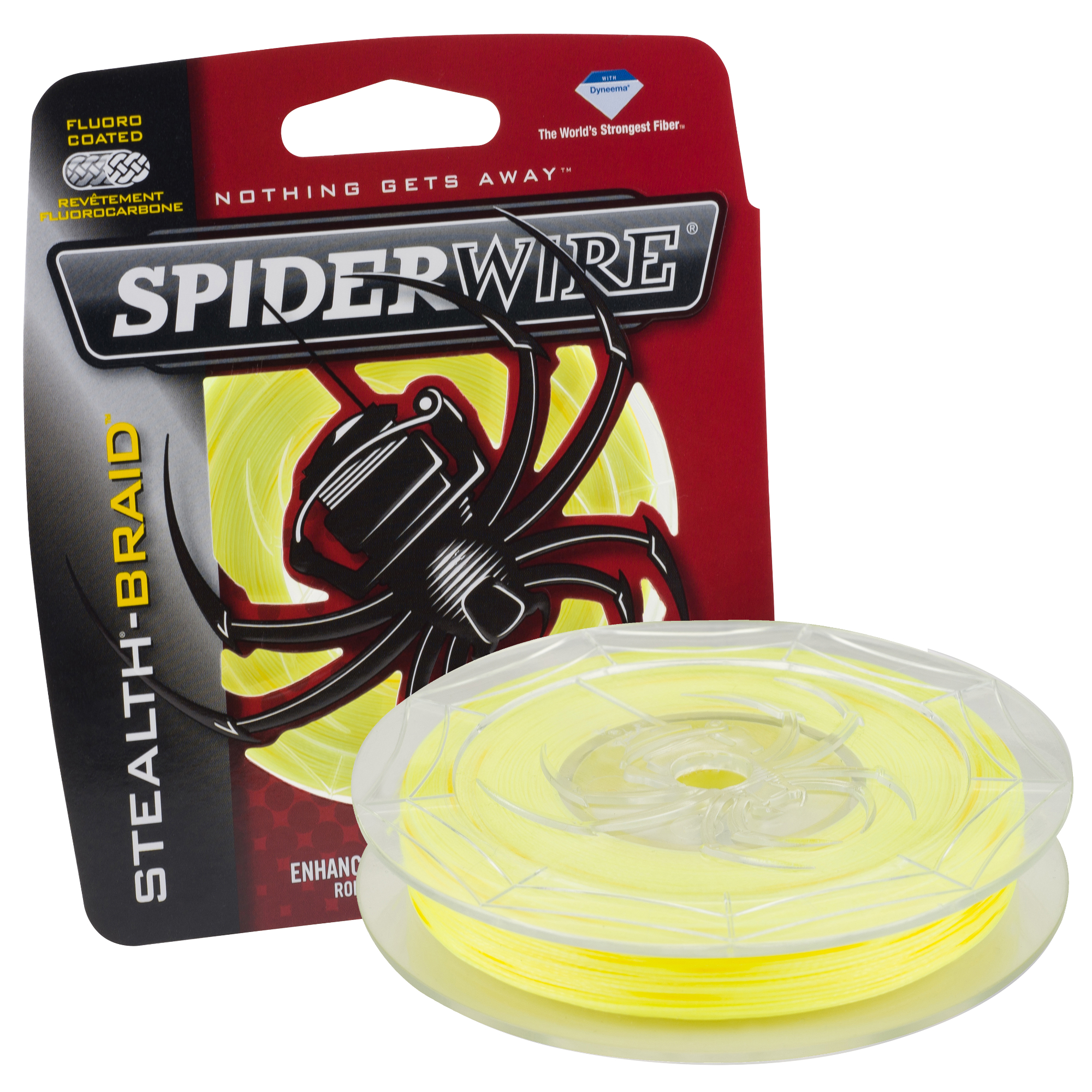 Berkley SpiderWire Stealth Fishing Braided Line, 15lb, 150yd, Tracer Yellow  