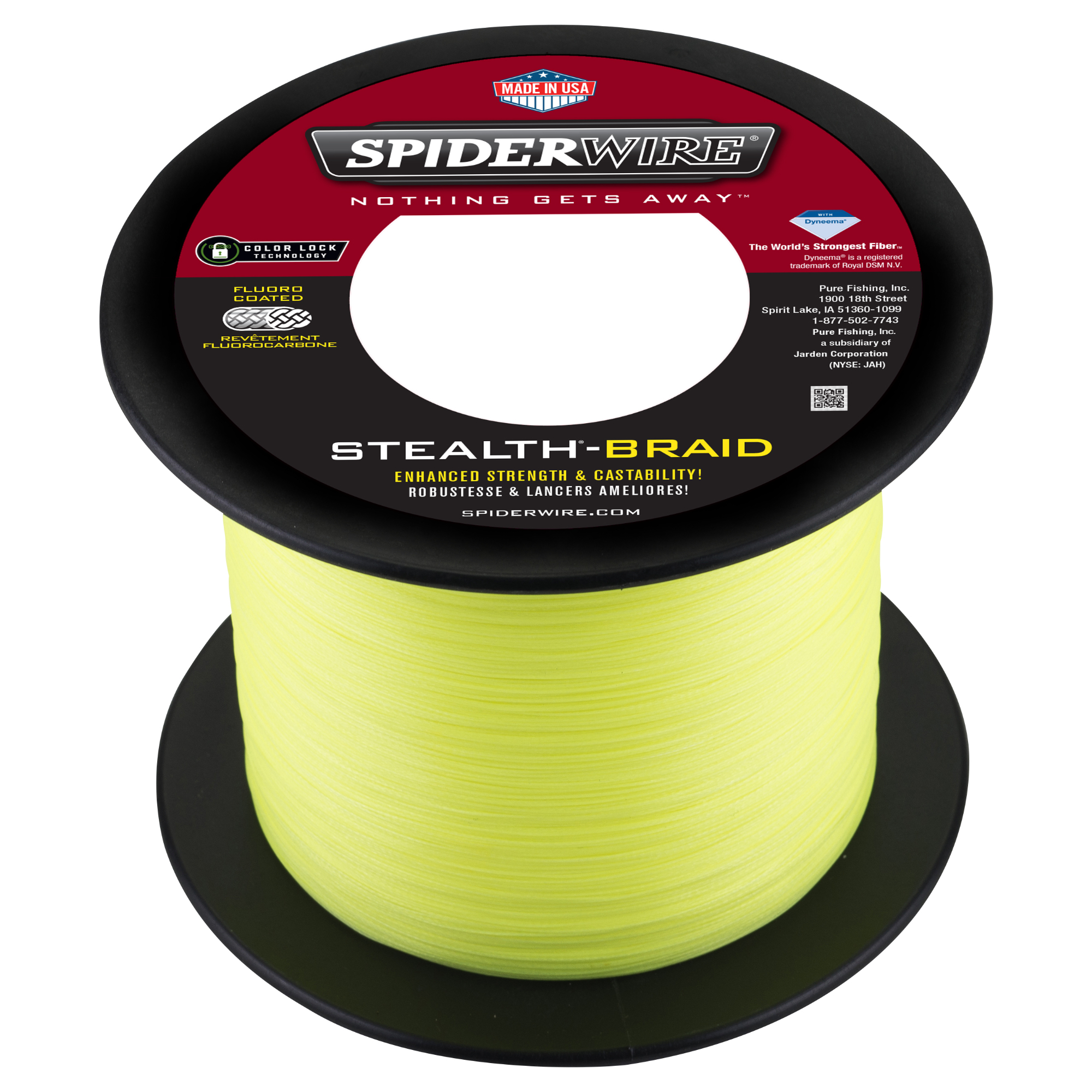 Spiderwire Stealth Fishing Line 30 lb. Hi-Vis Yellow - 1500 Yds