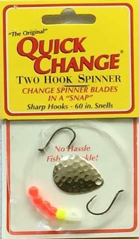 Quick Change Spinner Rig #2 Colorado Hammered Nickel Blade, Double  Black/Nickel Hooks - Qty 1 - Precision Fishing