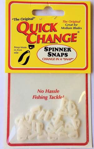 Quick Change Original Medium Clevis Spinner Snap, White - 25 Pack