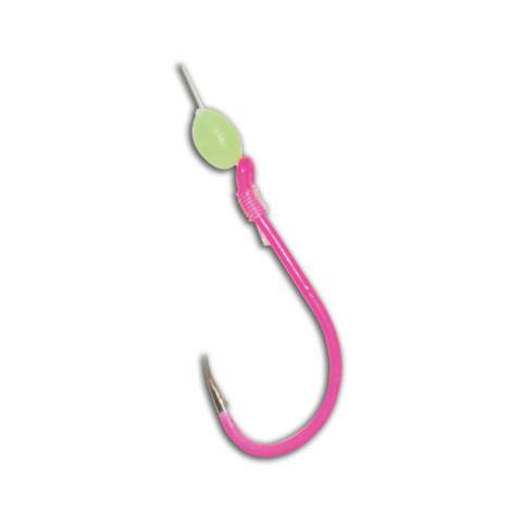 Gamakatsu Walleye Snell Hook With Glowbead #6 - Fluorescent Pink (5 Pack) -  Precision Fishing