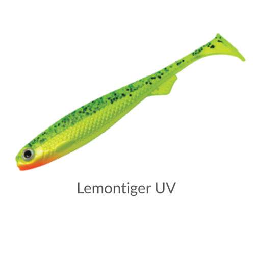 Salmo Slick Shad 3-1/2 - Lemontiger UV (5 Pack) - Precision Fishing