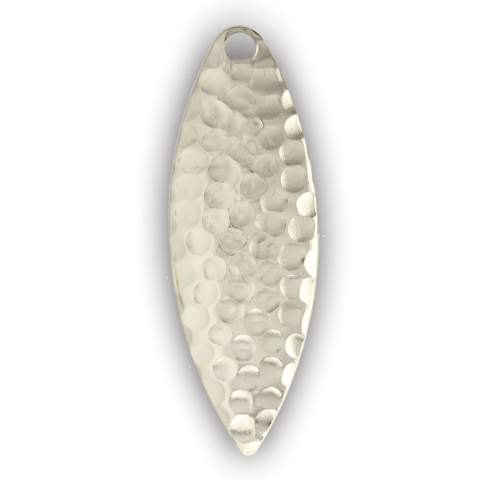 Willowleaf #7 Hammered Nickel Spinner Blade - 10 Pack - Precision Fishing